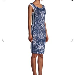 Naeem khan midi Cap Sleeves Sweater Dress